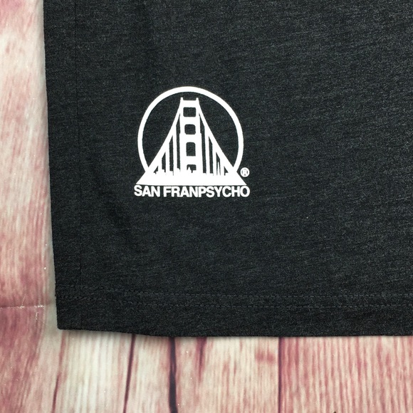 ➡️San FranPsycho Charcoal/Orange Tee Size Small - Picture 5 of 6